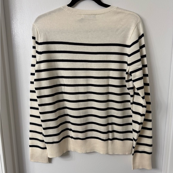 Ralph Lauren Cream and Black Striped Sweater - Picture 7 of 11